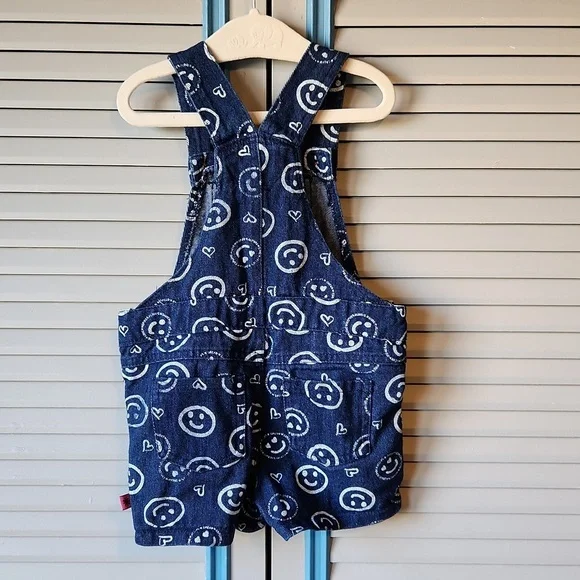 Delia's Baby Smiley Face Denim Overalls - Picture 8 of 12